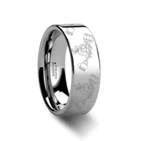 Blitzcrank The Great Steam Golem Tungsten Engraved Ring League of Legends Gift - 4mm - 12mm - Larson Jewelers