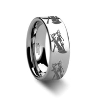 Riven The Exile Tungsten Engraved Ring League of Legends Jewelry - 4mm - 12mm - Larson Jewelers