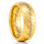 LOTR Lord Of The Rings Gold Plated Tungsten Ring The One Engraved Sauron's Band - 4mm - 10mm - Larson Jewelers