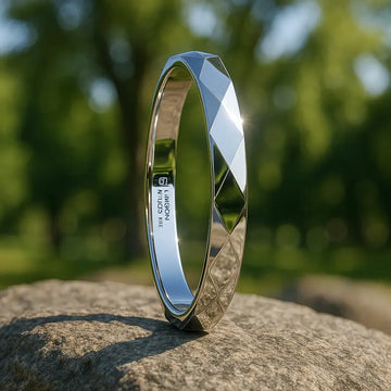MILLENNIUM Tungsten Wedding Band with 288 Diamond Facets - 2mm - 10mm - Larson Jewelers