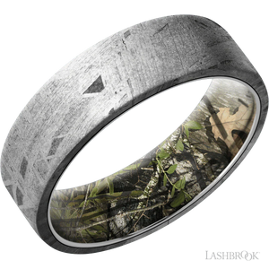 Meteorite with None Finish and MossyOak Obsession - 7MM - Larson Jewelers