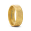 MUSE Flat Gold Plated Titanium Ring with Beveled Edges and Meteorite Pattern - 8mm - Larson Jewelers