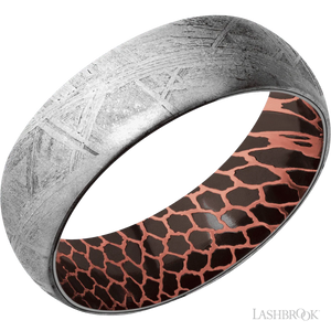 Meteorite with None Finish and Superconductor Noir - 7MM - Larson Jewelers