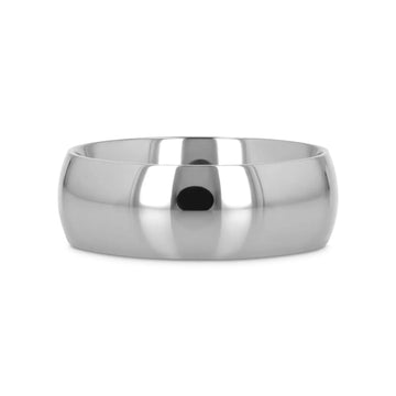 PETERSON Titanium Polished Finish Domed Men’s Wedding Band - 6mm & 8mm - Larson Jewelers