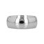 Alianza de boda PETERSON de titanio con acabado pulido y cúpula para hombre (6 mm y 8 mm)