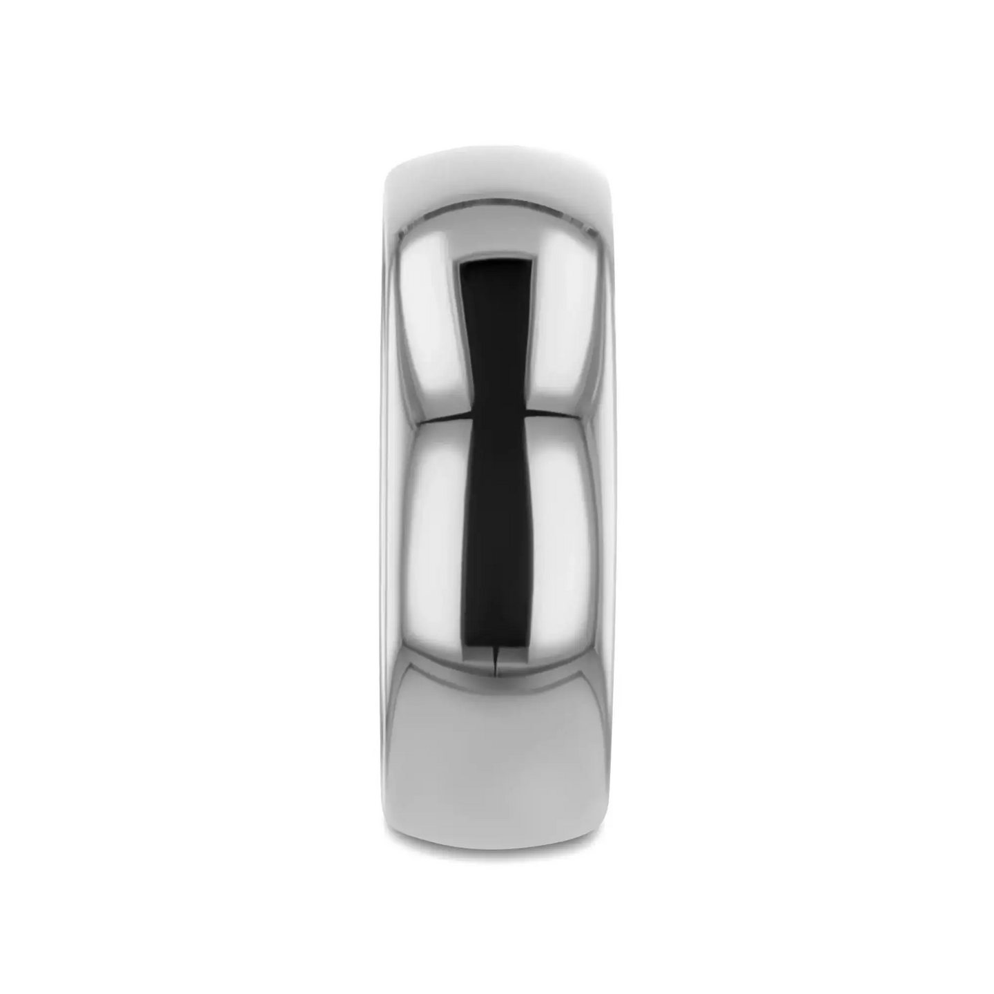 PETERSON Titanium Polished Finish Domed Men’s Wedding Band - 6mm & 8mm - Larson Jewelers