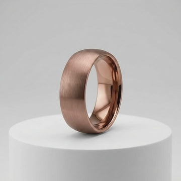 JAVA Domed with Brushed Finish Espresso Tungsten Band - 8mm
