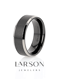 Placeholder thumbnail indicating a product video for the ATNOS black titanium wedding ring