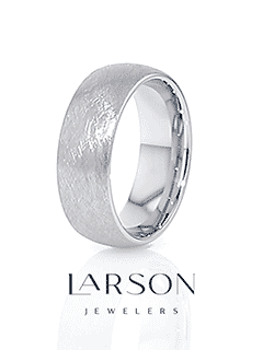 Product video thumbnail for the BLACKWALD domed tungsten carbide ring with wire‑brushed finish