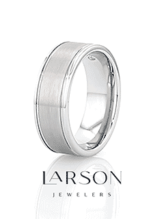 Product video thumbnail for the BRIDGEPORT flat satin finish tungsten carbide ring