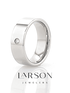 Product video for BRISTOL flat polished tungsten carbide diamond ring