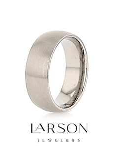 Product video thumbnail for the ERIS men’s titanium brushed domed wedding band