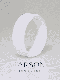 GLACIER White Ceramic Wedding Band with Beveled Edges and Polished Finish - 6mm & 8mm