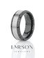 Product video thumbnail for HELSINKI raised-center black ceramic with tungsten inlay ring