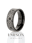 Bague en tungstène noir KILKENNY à motif celtique - 8 mm