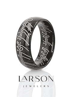 LOTR Lord of the Rings Black Tungsten The One Engraved Sauron's Band - 4mm - 12mm