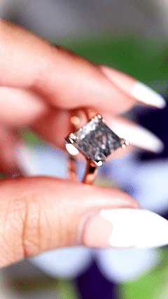 MELANIE 1.22ct 14K Rose Gold Natural Salt & Pepper Diamond Engagement Ring