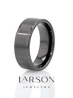 Product video showing the flat black ceramic ring with brushed center and polished edges