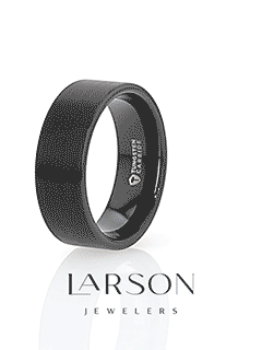 Product video thumbnail for SAN ANTONIO black tungsten carbide band