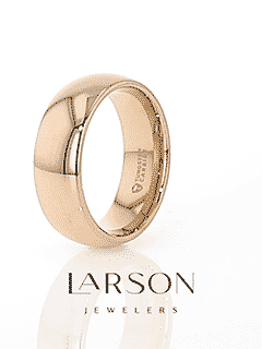 Placeholder thumbnail indicating a product video for the rose gold–plated tungsten carbide wedding band.
