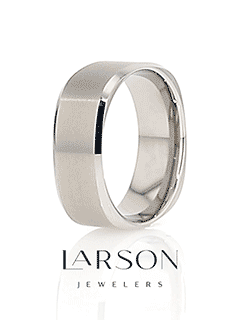 Placeholder thumbnail indicating a product video for the 8mm white tungsten carbide ring.