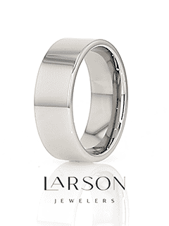 STOCKTON Flat Style White Tungsten Ring - 2mm - 12mm
