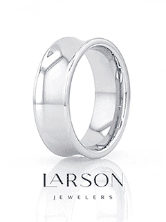 Product video thumbnail for concave polished tungsten carbide wedding band