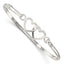 Sterling Silver Polished Heart Bangle - Larson Jewelers