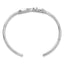 Sterling Silver Rhodium-plated Heart Infinity Symbol Cuff Bangle - Larson Jewelers