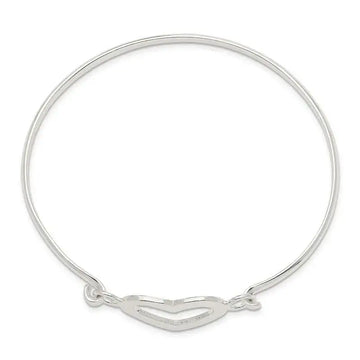 Sterling Silver Heart Bangle Bracelet - Larson Jewelers