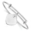 Sterling Silver Rhodium-plated Engraveable Heart Bangle - Larson Jewelers