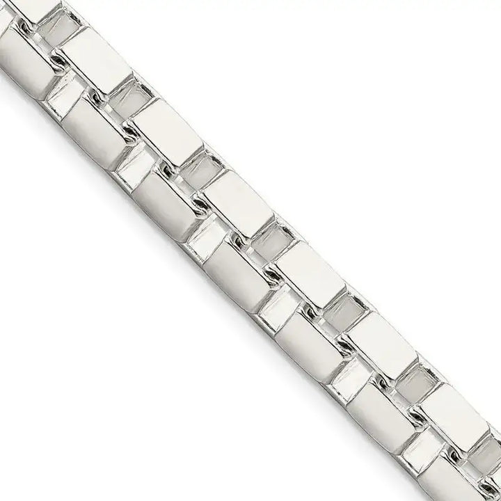 Sterling Silver 7mm Box Chain Necklace - Larson Jewelers
