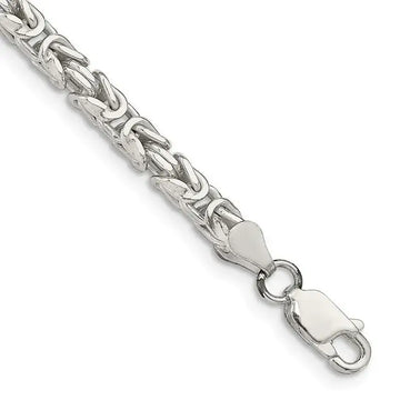 Sterling Silver 3.25mm Byzantine Chain Bracelet - Larson Jewelers