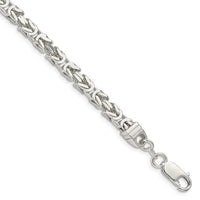 Sterling Silver 4.25mm Byzantine Chain Bracelet