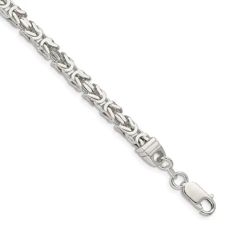 Sterling Silver 4.25mm Byzantine Chain Bracelet - Larson Jewelers