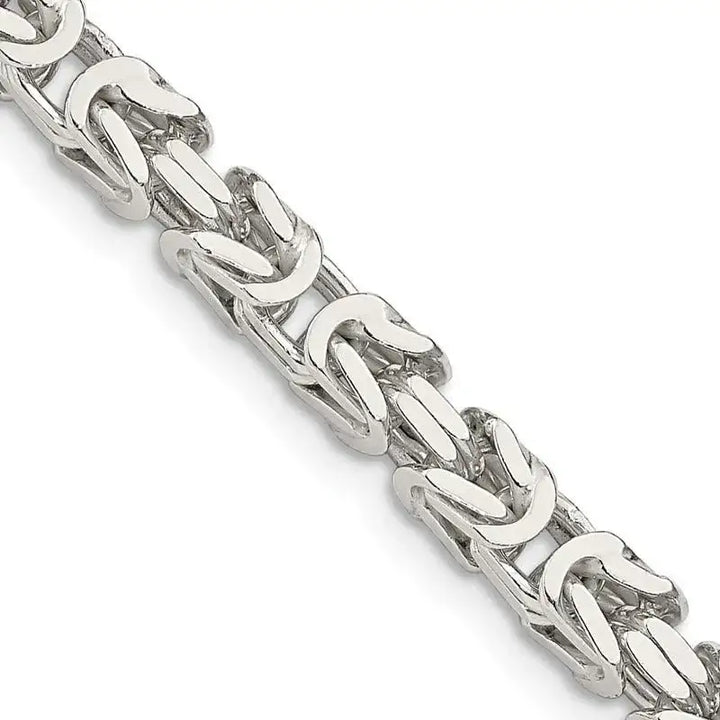 Sterling Silver 4.25mm Byzantine Chain Necklace - Larson Jewelers