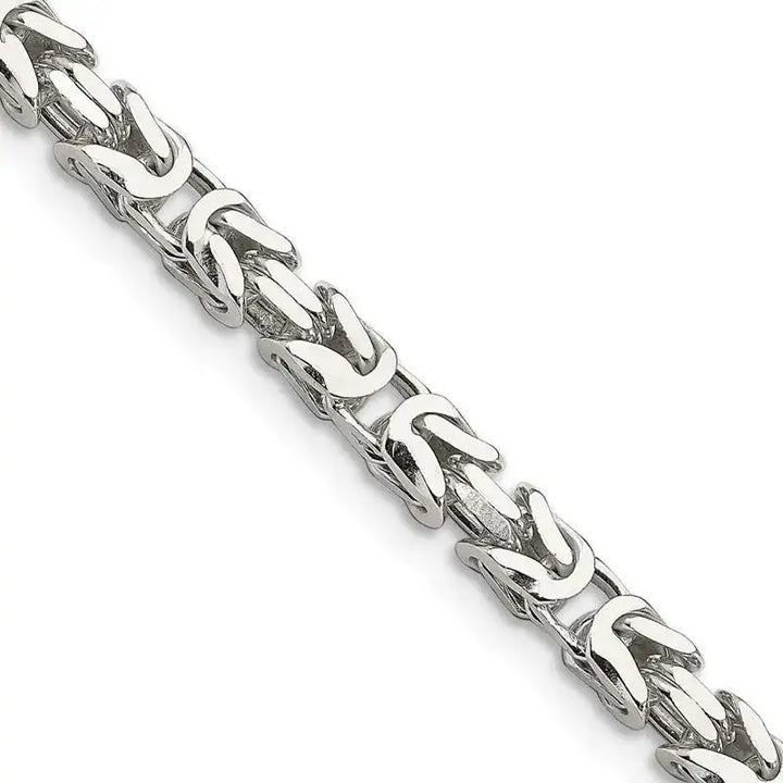Sterling Silver 5mm Byzantine Chain Necklace - Larson Jewelers