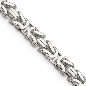 Sterling Silver 6mm Byzantine Chain Necklace - Larson Jewelers