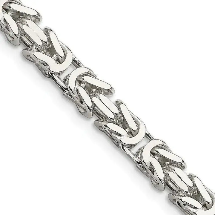 Sterling Silver 6mm Byzantine Chain Necklace - Larson Jewelers