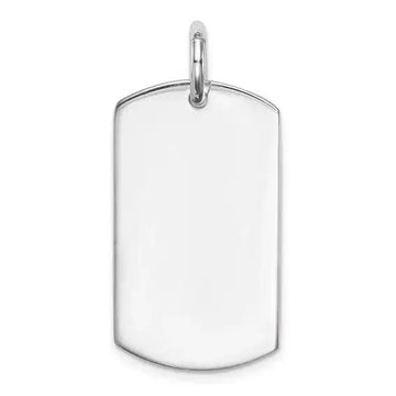 Sterling Silver Polished Dog Tag Pendant - Larson Jewelers