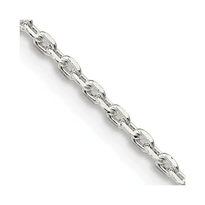 Sterling Silver 1.5mm Beveled Oval Cable Chain Necklace - Larson Jewelers