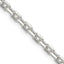Sterling Silver 3.25mm Beveled Oval Cable Chain Necklace
