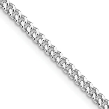 Sterling Silver Rhodium-plated 3mm Curb Chain Necklace - Larson Jewelers