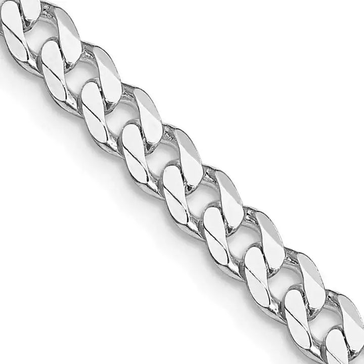 Sterling Silver Rhodium-plated 4.5mm Curb Chain Necklace - Larson Jewelers