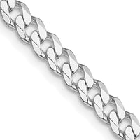 Sterling Silver Rhodium-plated 4.5mm Curb Chain