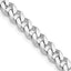 Sterling Silver Rhodium-plated 6mm Curb Chain Necklace