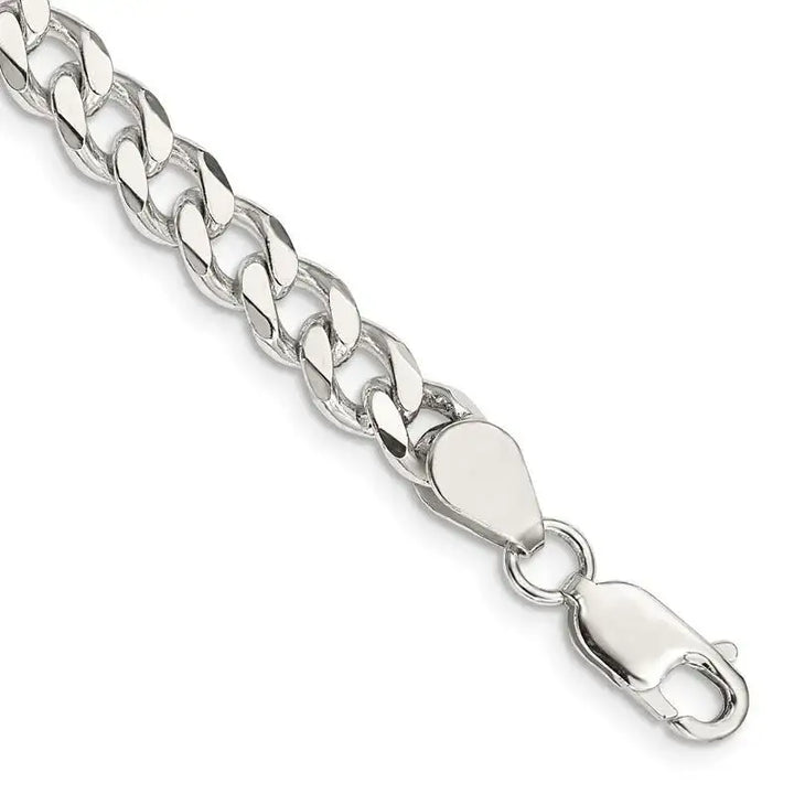 Sterling Silver 7mm Curb Chain Bracelet - Larson Jewelers