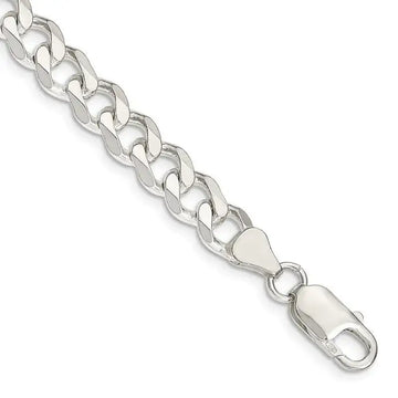 Sterling Silver 7.5mm Curb Chain Bracelet - Larson Jewelers