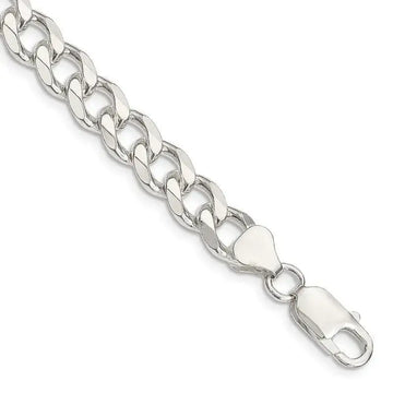 Sterling Silver 8mm Curb Chain Bracelet - Larson Jewelers