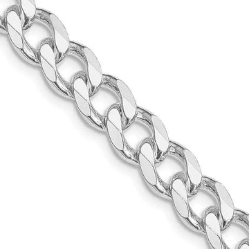 Sterling Silver Rhodium-plated 8mm Curb Chain Necklace - Larson Jewelers